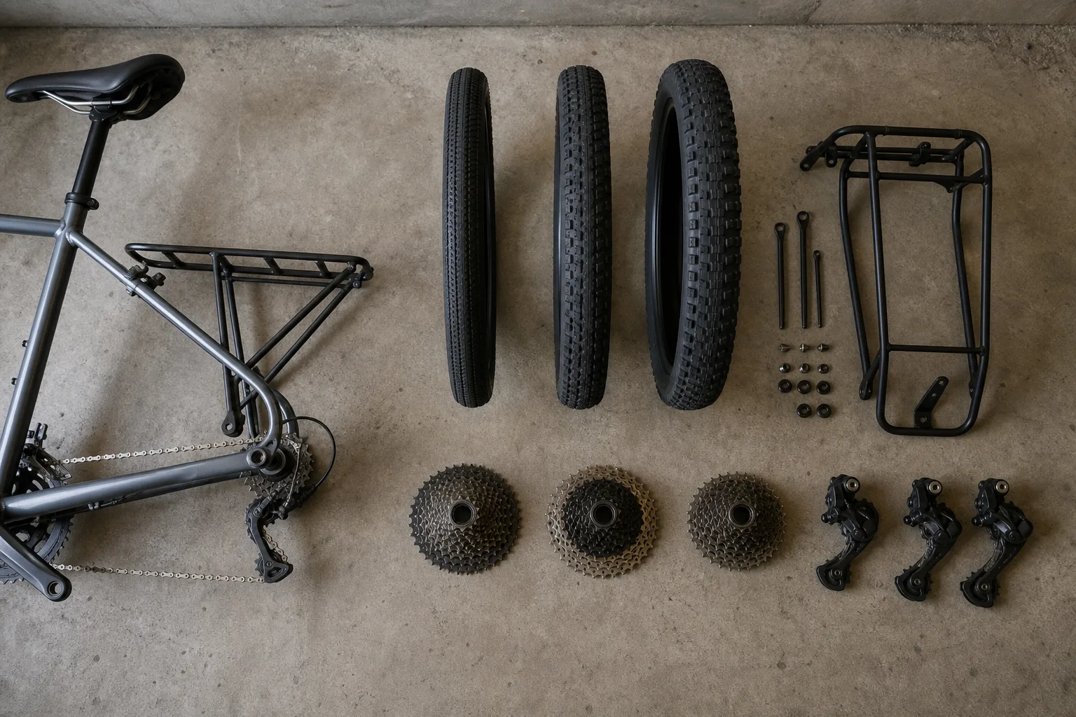 Picking between 32, 38 and 45mm tires, and how many gears you actually need